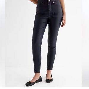 Express Red Coated Skinny Jeans